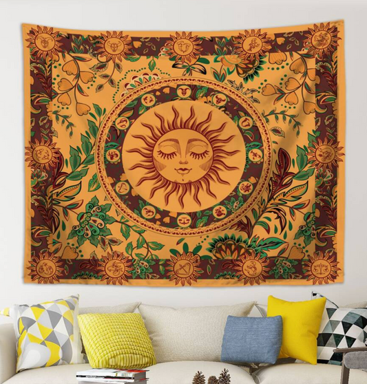 Flowery Sun Tapestry